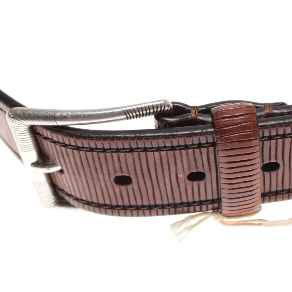 Veneta Cinture NWT Classic Belt Size 85 (US 32) in Brown Leather Made in Italy